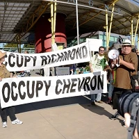 Demonstrators against Chevron in Richmond, Calif. 2012